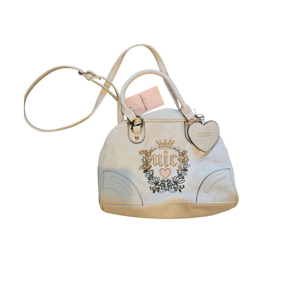 Juicy Couture Cream and Gold Crossbody Satchel